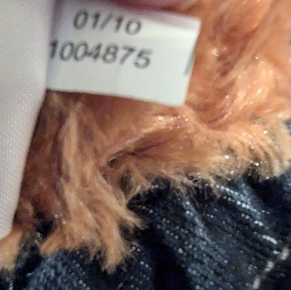 Build A Bear 2010 champ Brown Teddy Bear, Plush with  jeans and vest. - Picture 8 of 11